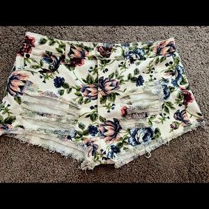 Forever 21 Floral Jean shorts